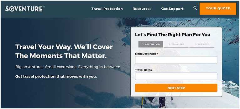 Soventure product interface